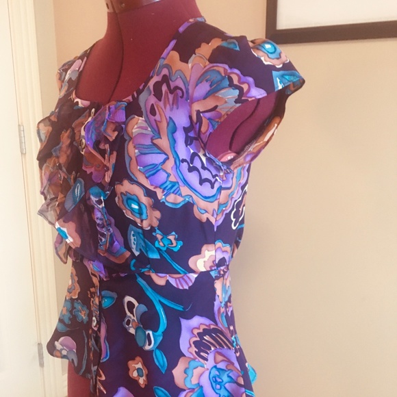 EUC Nanette Lapore Silk Floral Print Blouse - Size 0 - Picture 2 of 10